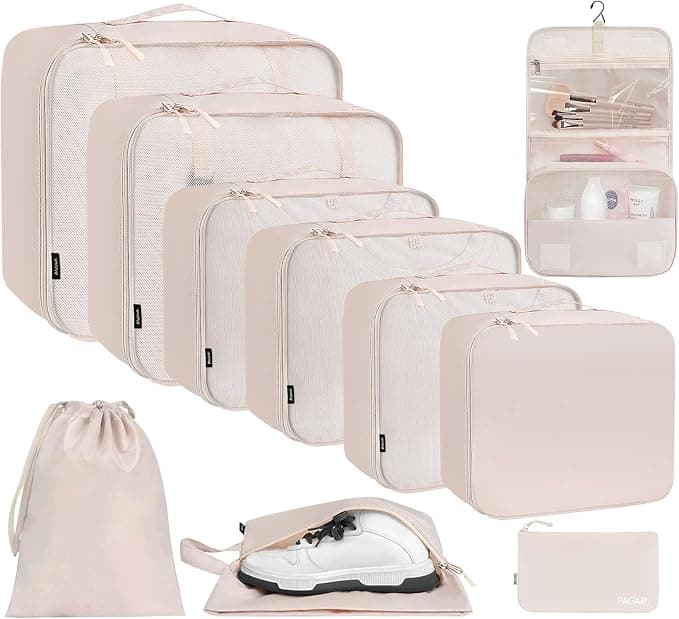 BAGAIL Packing Cubes, 6 / 8 / 10 set, product photograph from the listing