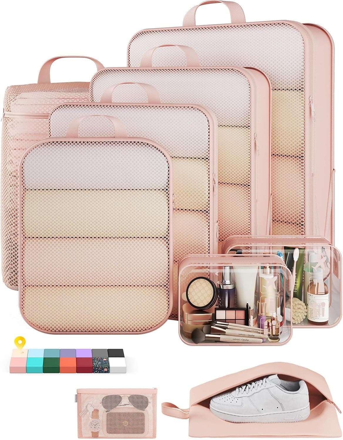 Veken Compression Packing Cubes, 9 or 11 set, product photograph from the listing