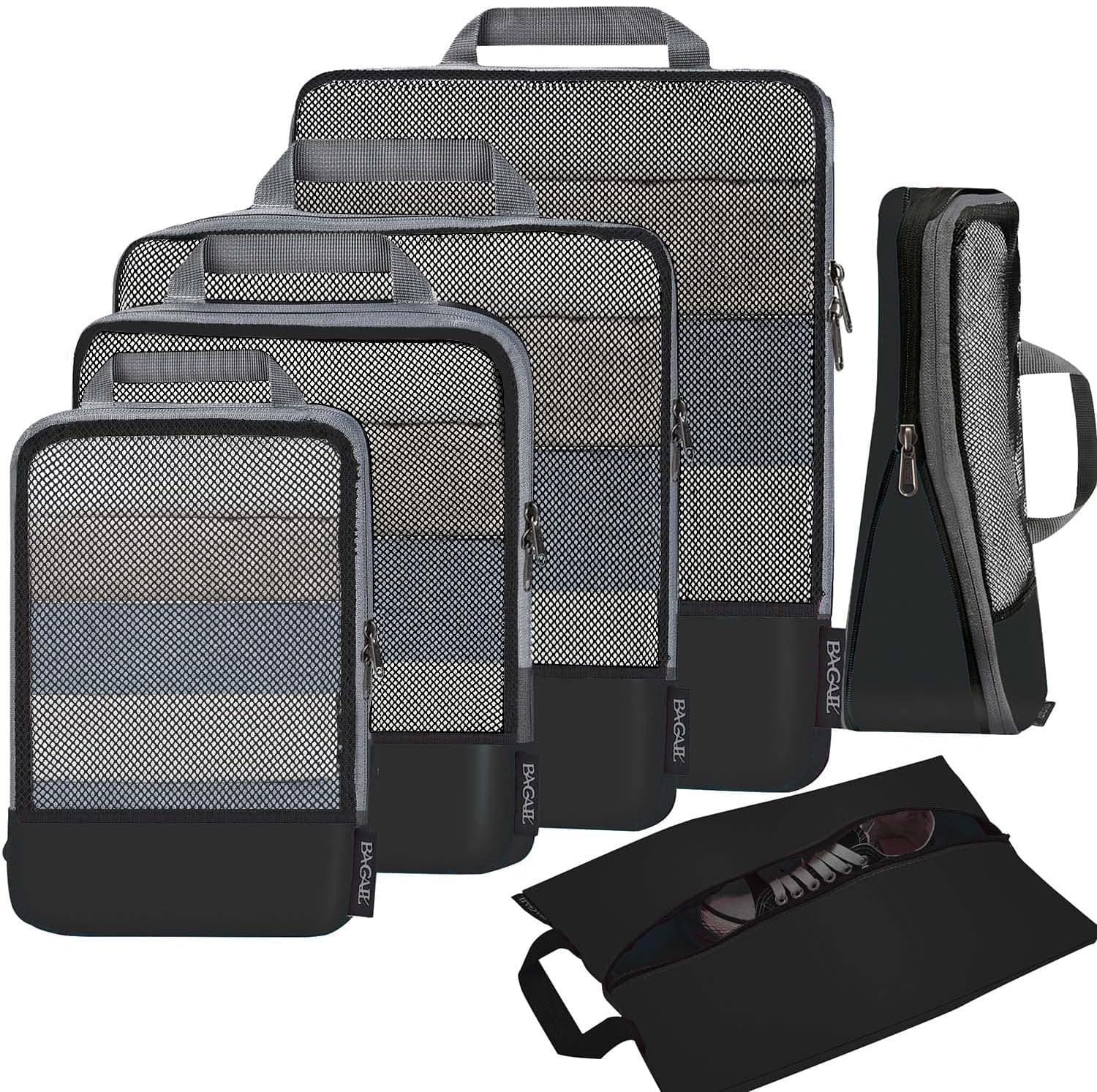 BAGAIL Compression Packing Cubes, 4 / 6 / 8 set, product photograph from the listing
